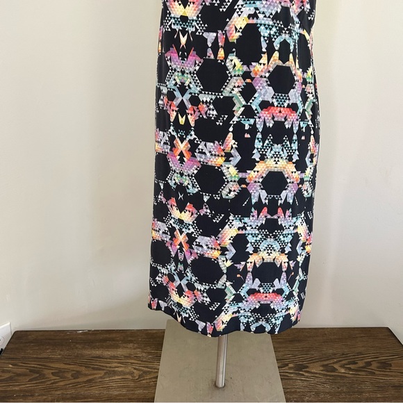 TIBI Gray/geometric print sleeveless dress - Size 0 - Picture 10 of 11
